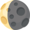 Waning Crescent Moon emoji on Facebook